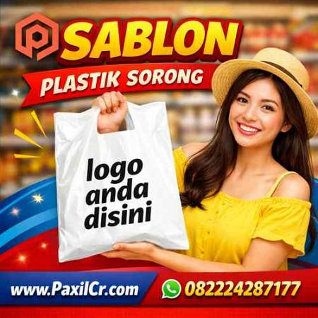 Sablon Plastik Berkualitas di Sorong mulai Rp 500 saja!