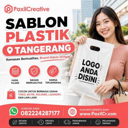 Sablon Plastik Tangerang Mulai Rp 490 Saja! Bisa NEGO!