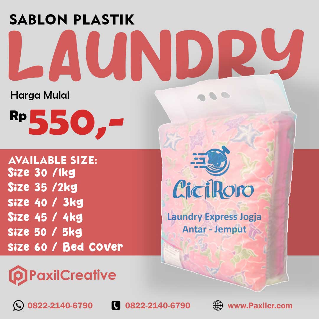 Sablon Plastik Laundry Custom dengan Brand Anda!