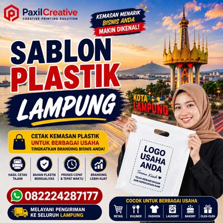 Sablon Plastik Lampung yang Murah? Paxil Creative Jawabannya
